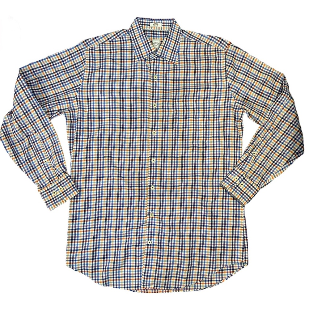 Men’s Size Medium Peter Millar Long Sleeve Button-Up Dress Shirt